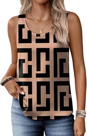 Zeagoo Silk Satin Tank Tops for Women Scoop Neck Sleeveless Camisole Tops 2026 Summer Basic Blouses